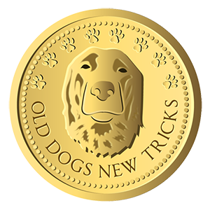 Old Dogs New Tricks Coin Logo